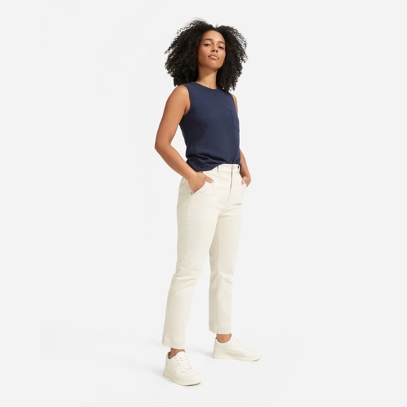 Everlane Pants - Everlane The Slim Leg Crop Pant in Sandstone